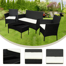 Garden Furniture Sofa Chairs Table Set Rattan Conservatory Outdoor Patio Seat Cushion With Single Armchairs With Coffee Table 6210-B Sofa