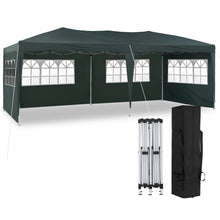 3 X 6 Meters Outdoor Folding Gazebo Tent, Detachable Full Enclosure with Window Side Panels, Thickened And Heavy-Duty Stainless Steel Frame with Multi-Level Height Adjustment, Portable Handheld Storage Bag