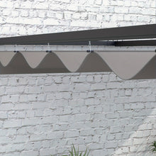 2 X 3(M) Lean to Pergola Featuring a Retractable Roof, Wall-Mounted Garden Gazebo for Outdoor Sun Protection on Patios And Decks