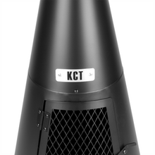 KCT Contemporary Chiminea Outdoor Garden Metal Steel Fire Pit with Chimney and Poker Large Patio Heater Wood Log Burner Fireplace