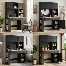 Kealive Modern Computer Desk with Shelves & Drawers - Writing Table Suitable for Home Office, Study Workstation with Spacious Work, -Standing, Assembly for Living Room, Bedroom, Writing Desk