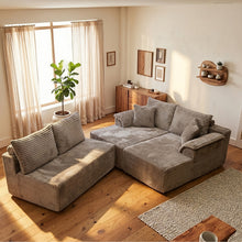 Luxury U-shaped Split Living Room Sofa, Multifunctional Modular Sofa Bed, Oversized Flannel Sofa, Comfortable Lounge Chair, Matching TV Cabinet And Living Room Furniture Set, Home Goods