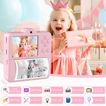 Kids Camera Instant Print - Dual-Lens 1080P HD Video Children Cameras 2.4" Instant Camera for Kids 5 Rolls Photo Paper Christmas Birthday Toys for Girls Boys