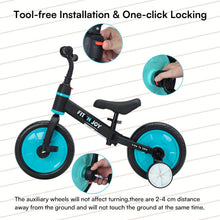UBRAVOO Fit 'N Joy Bikes, 4-In-1 Balance Bike for Children with Pedals And Stabilizers, Trike-To-Bike Bike for Boys And Girls Aged 2 to 5 Years