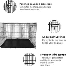 Metal Dog Cage Puppy Training Crate Pet Carrier Small Medium Large XL XXL Metal 18'' 24'' 30'' 36'' 42'' 48''