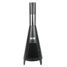 KCT Contemporary Chiminea Outdoor Garden Metal Steel Fire Pit with Chimney and Poker Large Patio Heater Wood Log Burner Fireplace