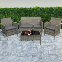 Garden Furniture Sofa Chairs Table Set Rattan Conservatory Outdoor Patio Seat Cushion With Single Armchairs With Coffee Table 6210-B Sofa