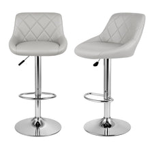 Modern Bar Stools Set Leatherette Exterior Adjustable Lift Chrome Footrest and Base for Breakfast Bar Counter Kitchen and Home Barstools