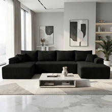 Luxury U-shaped Split Living Room Sofa, Multifunctional Modular Sofa Bed, Oversized Flannel Sofa, Comfortable Lounge Chair, Matching TV Cabinet And Living Room Furniture Set, Home Goods