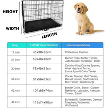 Metal Dog Cage Puppy Training Crate Pet Carrier Small Medium Large XL XXL Metal 18'' 24'' 30'' 36'' 42'' 48''