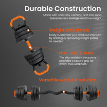 Trintion 20KG 5-in-1 Adjustable Dumbbell Set with Barbell Kettlebell - Home Gym Weights Set for Men Women Includes Resistance Bands (5-Pack), Ab Roller & Gloves - Free Weights for Full Body Workou