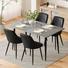 5pcs Dining Table and Chairs Set, 120cm Rectangular Kitchen Table Set with 4 Chairs