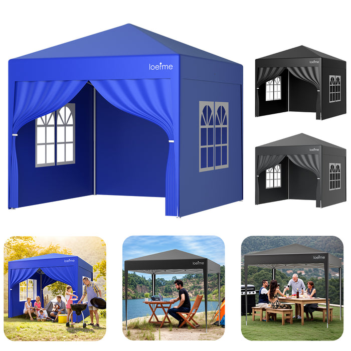 1pc, Folding 243.84 cm*243.84cm with 4 Side Walls, Party Tent, UV Protected, Height Adjustable, with Carry Bag, for Outdoor Garden Camping