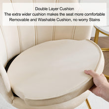 Vanity Chair With Back, Velvet Shell Accent For Living Room, Criss Cross With Golden Legs, Makeup For Bedroom Desk No Wheels, Khaki, Pink, Black, White, Grey