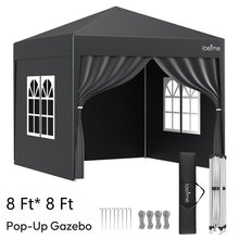 1pc, Folding 243.84 cm*243.84cm with 4 Side Walls, Party Tent, UV Protected, Height Adjustable, with Carry Bag, for Outdoor Garden Camping
